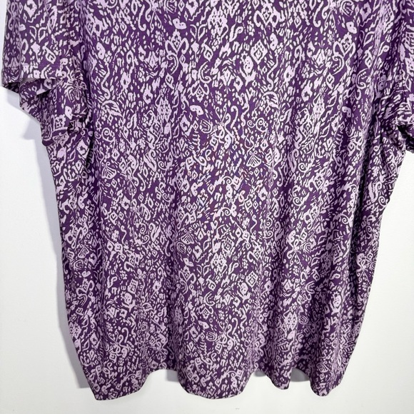 Modern-Fit Vneck Tee Purple Graphic Print Size 2x NWT Brand New - Picture 7 of 12